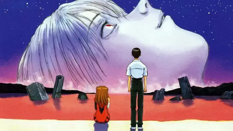 At the end of "Neon Genesis Evangelion," what is the final result of the "Human Instrumentality Project," and what is its impact on human society?