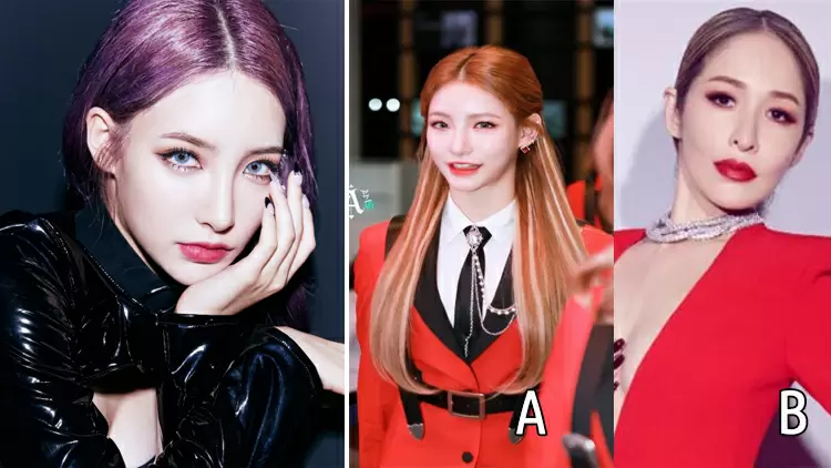 Who do you think looks more like the person in the photo on the left in this group photo on the right?