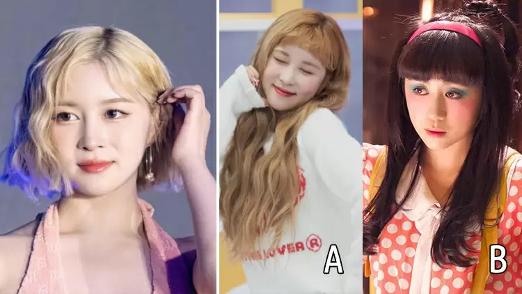 Who do you think looks more like the person in the photo on the left in this group photo on the right?