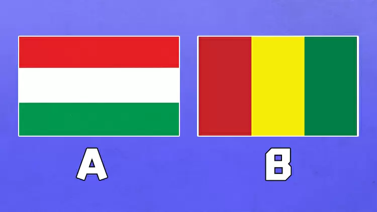 Which flag represents Hungary?