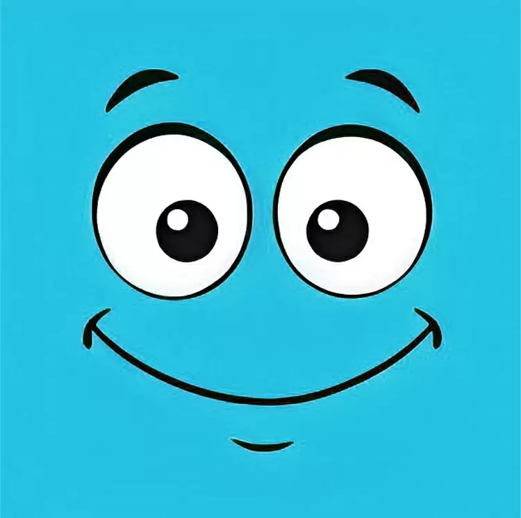 Calm and Composed Blue Smile