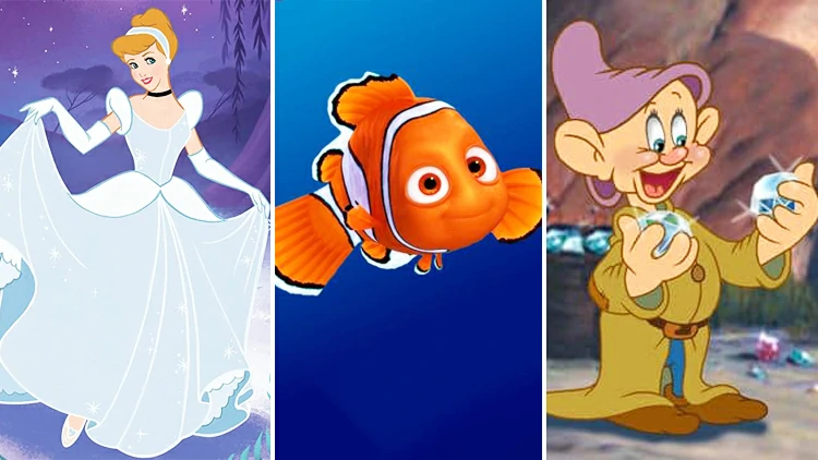 You're a combo of Cinderella, Nemo, and Dopey!