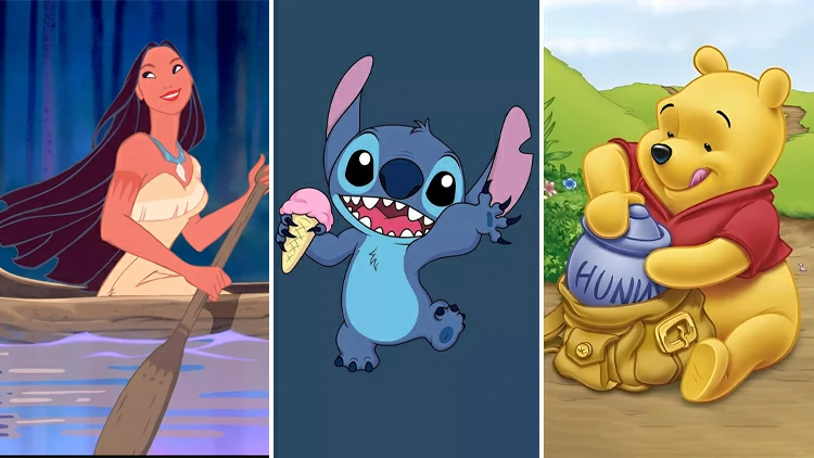 You're a combo of Pocahontas, Stitch, and Winnie the Pooh!