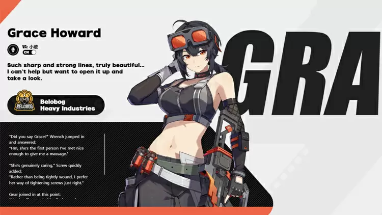 Grace Howard  --  Belobog Heavy Industries